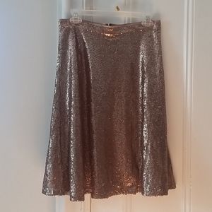 Rose gold sequins skirt